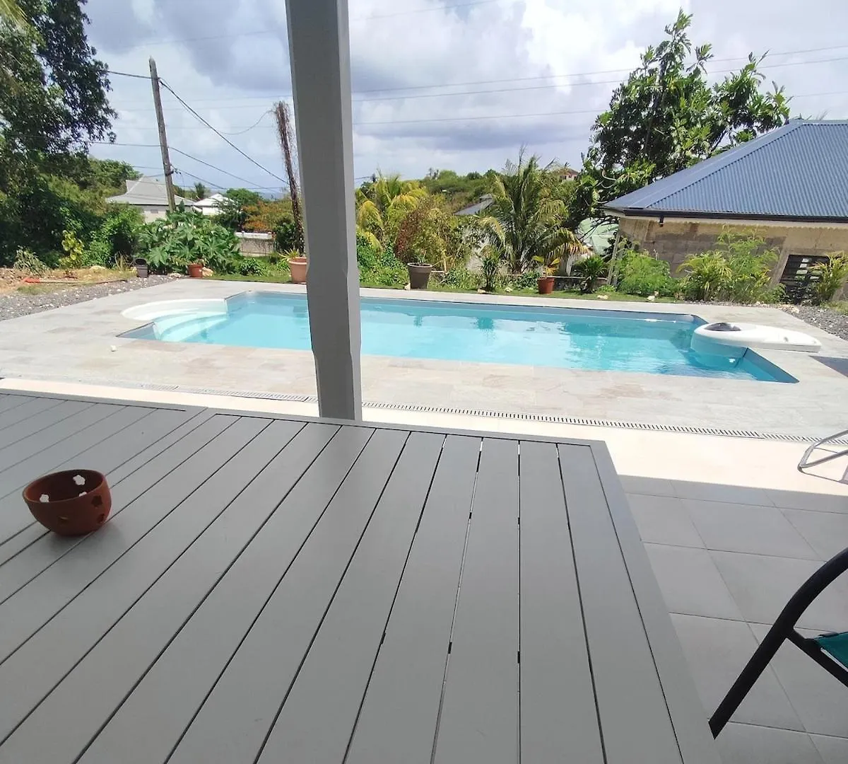 別荘 Villa Creole Bois Avec Vue Mer サンタンヌ